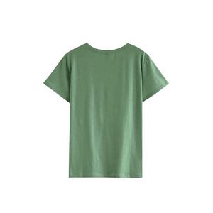 Beaux t-shirts pour femmes dernière conception imprimée de fleurs demi-manche col rond OEM personnalisé écologique demi-manche col rond - Product Image 3