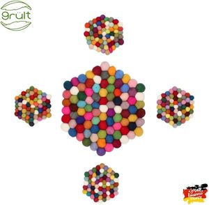 Felt Ball <b>Table</b> <b>Coaster</b> <b>Table</b> <b>Coaster</b> Best for Parties and Other Functions Tableware Decorative Beast Design <b>Coaster</b> - Product Image 2