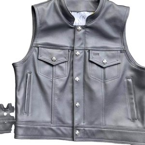 เสื้อกั๊กหนังสำหรับรถจักรยานยนต์แผ่นปะเย็บปักตามสั่ง OEM - Product Image 6