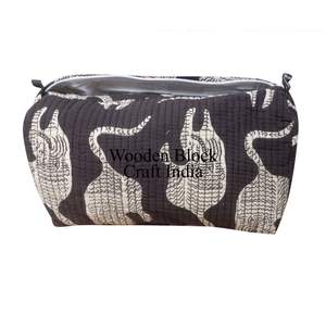 Sacs et étuis cosmétiques de haute qualité et abordables, imprimés, trousse de toilette, ensemble de trousses de toilette, organisateurs de cosmétiques matelassés faits à la main, sac de rangement - Product Image 5
