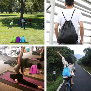 Red Yellow <b>Blue</b> Adult Size Drawstring Bags OEM Factory Direct Sale <b>Canvas</b> Material Custom Waterproof Drawstring Bags Wholesale - Product Image 5