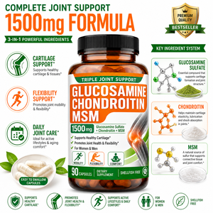 <span class=keywords><strong>Glucosamine</strong></span> Chondroïtine MSM Triple Soutien Articulaire 1500mg Sans Produits d'Origine Marine Mobilité Flexibilité et Confort - Product Image 3
