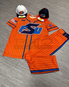 Ensembles d'uniformes de baseball pour hommes sur mesure en gros, respirants, à séchage rapide, antibactériens, en polyester, vêtements de sport, service OEM, haute qualité - Product Image 6