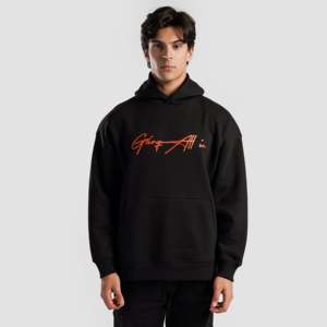 Sudadera con Capucha en Negro, 100% Algodón, Tejido French Terry, Talla XXS, Etiqueta Personalizada, Bordado 3D, Tejido de Ganchillo, Serigrafía - Product Image 2