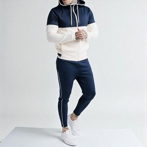 2025 nuevo chándal personalizado de alta calidad a rayas en blanco para hombre, ropa deportiva informal para hombre, chándal para gimnasio - Product Image 5