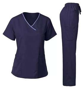 Pharmacie gommage uniforme médical clinique dentaire fournitures infirmière taille personnalisée femmes gommages chemises - Product Image 3