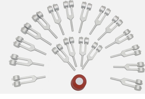 Solfeggio Tuning Forks Weighted Set of 9 with <b>Color</b> <b>Removable</b> Balls for Healing... - Product Image 6