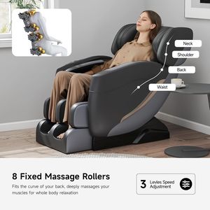 Sillón de Masaje de Cuerpo Completo con Gravedad Cero, Sillones de Masaje Shiatsu Reclinables con Calor, Rodillos de Aire, Masaje de Pies, Modos Automáticos de Masaje - Product Image 2