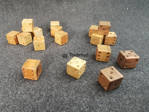 Artisan Polyhedral <b>Wooden</b> Dice Natural Handmade Eco-Friendly Durable 7-Piece Set for <b>Board</b> <b>Games</b> RPG Collectors Tradebyd - Product Image 4
