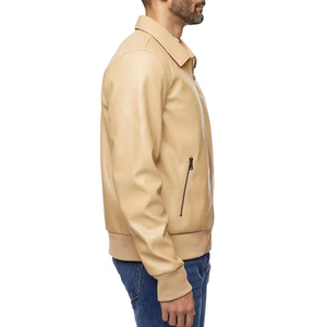 Veste en cuir véritable pour hommes, vestes d'hiver pour motocyclistes, vestes chaudes en cuir véritable, nouvelle collection de haute qualité - Product Image 6