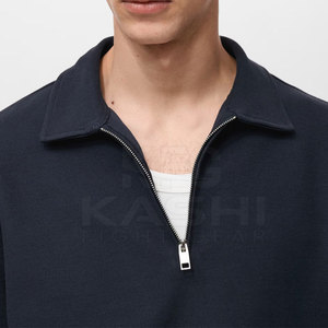 Chemises pour hommes de style moderne avec un design classique, motif uni, tricotées en coton 100% respirant, manches courtes pour un usage décontracté - Product Image 4