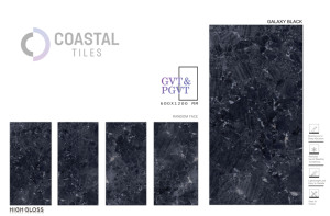 กระเบื้องพอร์ซเลนขัดเงาลายหินอ่อนสีดำขนาด600x1200มม. ทันสมัย60X120CM Carreaux de Maison ห้องนั่งเล่นขนาด600x1200 - Product Image 3