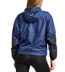 Vêtements pour femmes personnalisés veste coupe-vent à capuche Anorak légère veste coupe-vent respirante en nylon à capuche avec bloc de couleurs - Product Image 2