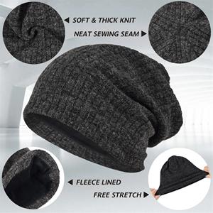 หมวกบีนนี่ขนสัตว์สำหรับทุกเพศหมวกถักสำหรับฤดูหนาวอากาศหนาววัสดุที่เป็นมิตรกับสิ่งแวดล้อม - Product Image 5