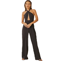 Nouvelle combinaison sexy à bretelles halter sans manches, longueur cheville, été, respirante, séchage rapide, polyester, pour femmes, fabriquée au Vietnam