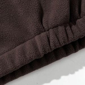 Streetwear athlétique décontracté pour hommes, sweat-shirt en molleton à demi-fermeture éclair, pull chaud à manches longues avec logo personnalisé, sweat à capuche au design solide, vente en gros - Product Image 5