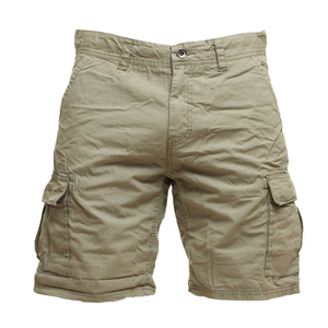 2025 Pakistan fabrication en gros hommes décontracté marron Cargo Shorts 100% coton vêtements de sport personnalisé imprimé Logo respirant pour - Product Image 4