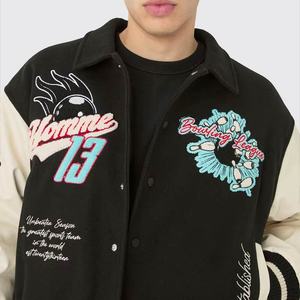 Vestes de baseball universitaires en cuir pour hommes, broderie en chenille de haute qualité, sur mesure, OEM, hiver - Product Image 1