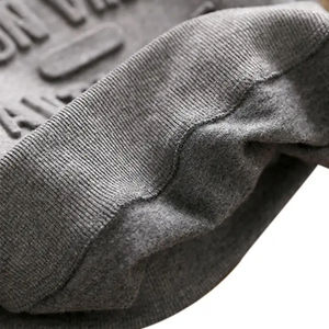 Sudadera personalizada con relieve en 3D, sudadera de cuello redondo, sudadera unisex de mezcla de algodón básica con relieve en 3D - Product Image 6