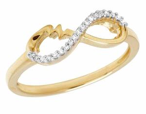 Bague élégante en moissanite style infini pour femme, en argent sterling S925, clarté VVS1-VVS2, sertie à griffes - Bijoux personnalisés pour - Product Image 3