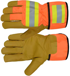 Gants de gréeur canadiens Gants de travail robustes Sécurité industrielle Protection des mains Cuir de vache fendu Coton confortable - Product Image 2
