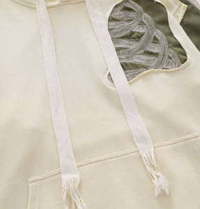 Tissu polaire respirant sweats à capuche personnalisés en détresse squelette brodé à capuche goutte épaule poches kangourou - Product Image 4