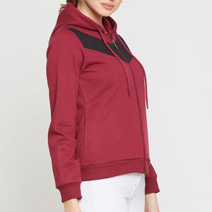 Custom New Casual Zipper <b>Hoodies</b> Women's Hooded Sweatshirt Casual Soft Brushed Fleece Pink Hoody Shoulder Full <b>Zip</b> <b>up</b> <b>Hoodies</b> - Product Image 3