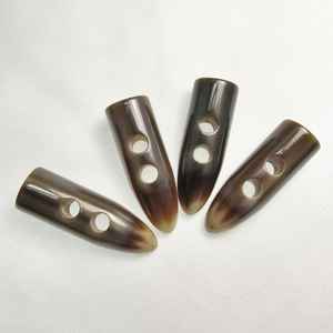 Bascule naturelle en corne de buffle et de boeuf pour vêtements faits à la main Conception unique Bascule à dos plat légère Caractéristique lavable - Product Image 4