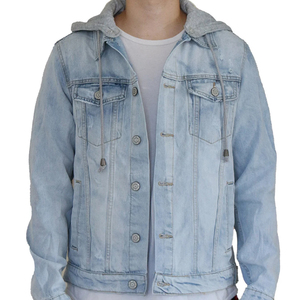 Veste en jean brodée de qualité supérieure Green Swift Industries, style moderne, portable et lavable - Product Image 4