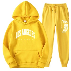LOS ANGELES GALIFURHIA Hommes/Femmes Costumes De Sport Mode Survêtement Hoodies + Pantalon Deux Pièces Ensembles Running Casual Sweatshirts Sweatpa - Product Image 4