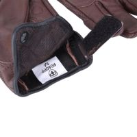Gants de Motocross Spandex Unisexe personnalisés en usine Gants de cyclisme respirants Perforés Vintage en cuir véritable Perforés