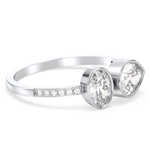 Anillo de compromiso de moissanita de plata de ley 925 REYES, venta directa de fábrica, fabricante de oro blanco de 14K y 18K, joyería para mujer - Product Image 3