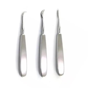 Élévateurs radiculaires dentaires manuels en acier inoxydable de haute qualité, neufs, 3 pièces, certifiés CE classe I, légers, pour chirurgie buccale - Product Image 1