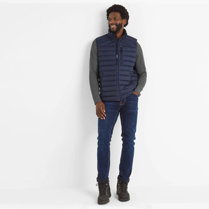 Gilets matelassés d'extérieur pour hommes, sans manches, fermeture éclair sur le devant, poche, gilet matelassé chaud d'hiver coupe-vent avec poche - Product Image 3