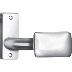 AMF <b>Light</b> Alloy Door Knob 485 F1 Silver Cranked Angular Fixed/Rotatable 65x44mm - Product Image 1