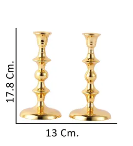 Portavelas Chapado en oro Acabado de alta calidad Diseño decorativo Portavelas para el hogar Hotel y restaurantes - Product Image 6