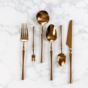 Elegante juego de cubiertos de metal con acabado brillante de espejo para mesa de comedor contemporánea y Decoración elegante del hogar - Product Image 6