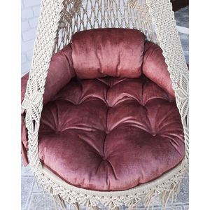 Fauteuil suspendu en macramé artisanal super luxueux, élégant, style bohème, en corde de coton, fauteuil hamac en macramé - Product Image 2