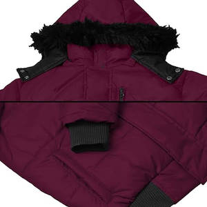 Venta al por mayor de alta calidad de encargo de la burbuja chaqueta para los hombres precio barato tela de lona con cuello alto de moda de invierno - Product Image 6