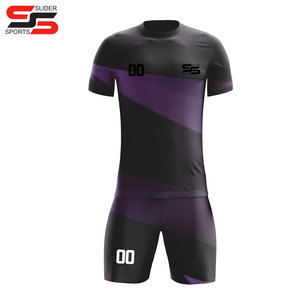 Custom Plus Big Size Men's Soccer Jersey Sets Black and Red Sublimation Football Uniforms <b>Stitched</b> for Teams - Product Image 5