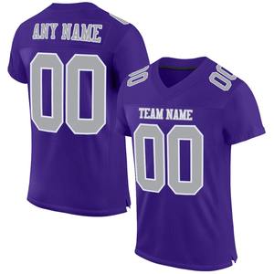 Authentic Custom <b>Mesh</b> American Football Jersey Short Sleeve Breathable Throwback Design Soccer Jersey Authentic Football Wear - Product Image 1