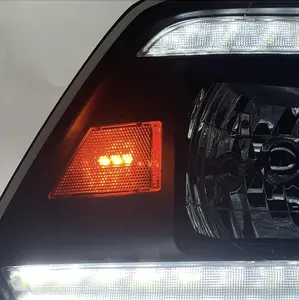 חם הנמכר כפולה Switchback סדרתית LED בר מפעל סגנון פנסי עבור 2009-2018 דודג 'RAM1500 (שחור שיכון/ברור עדשה)