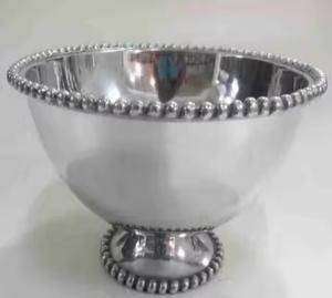 Frutal de Metal moderno, cuenco de plata martillada con trabajo elegante, forma redonda, cuenco para servir con soporte de Metal dorado, decoración moderna de Metal para el hogar - Product Image 6