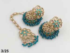 ชุดต่างหูประดับมุกโมติกาสำหรับผู้หญิงและเด็กผู้หญิงชุดชุบทองอินเดียแบบดั้งเดิมและทันสมัยใหม่ล่าสุด - Product Image 2