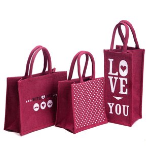 Elegant Custom Printed <b>Jute</b> <b>Gift</b> <b>Bag</b> Premium Quality Durable Textile with Various Print Sizes on Sale - Product Image 1