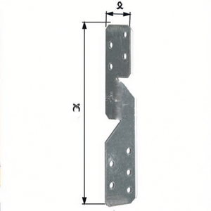 Ancrages pour poutres et poutrelles métalliques Gauche/Droite 250x33x2mm GAH Lot de 50 - Product Image 3