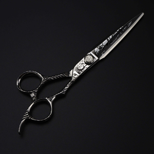 Ciseaux de coiffure et de barbier à motif Damas, design mode et beauté, vente en gros, fabriqués au Pakistan - Product Image 4