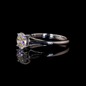 Anillo de Compromiso Solitario con Diamante Cultivado en Laboratorio, Color E, 3.5g, Oro Sólido de 14k, Certificado IGI, Dhanlaxmi Export - Product Image 2