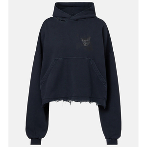 Sudadera con capucha ligera 100% algodón ODM para mujer con logotipo frontal-Casual cómoda para todo tipo de clima - Product Image 6