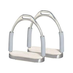 Étriers d'équitation confortables de longue durée en acier résistant à la rouille avec culotte de conception de stabilité de poignée de pied - Product Image 4